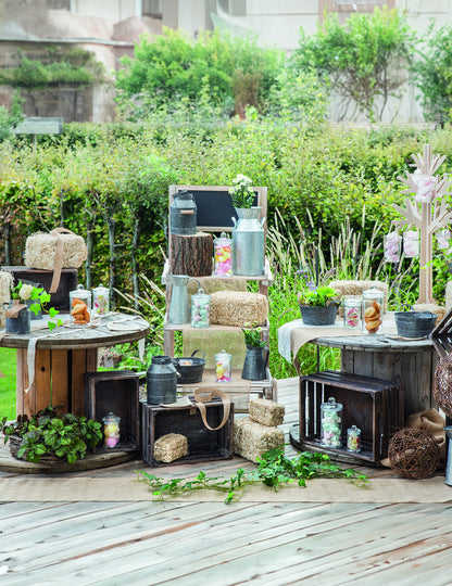 Dekorácia zo slamených balíkov 25 cm prírodná krajina