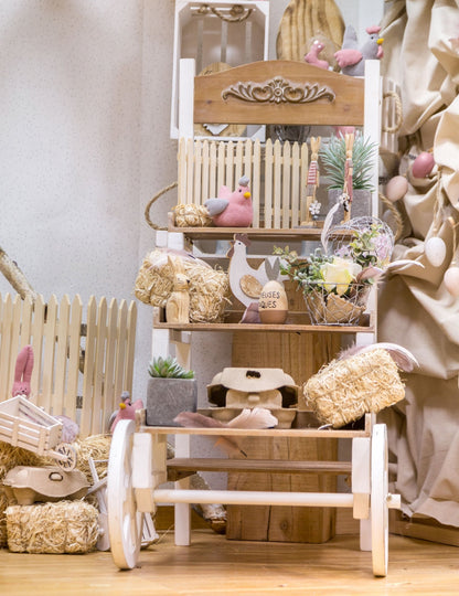 Dekorácia zo slamených balíkov 25 cm prírodná krajina