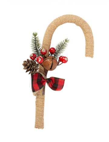 Rustikálna dekorácia z cukrovej trstiny, 12 x 23 cm, vyrobená z juty