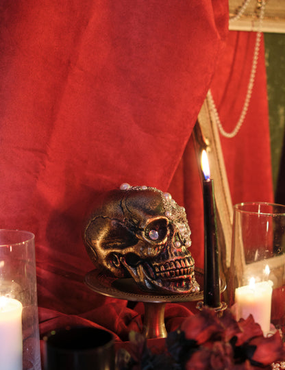 Lebka Ozdobia ozdobné diamanty 16 x 15 x 21 cm