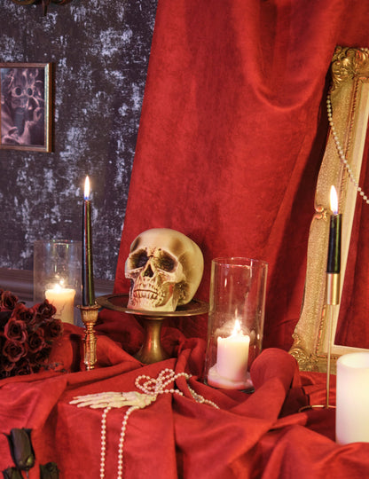 Plastová dekorácia lebky 18 cm