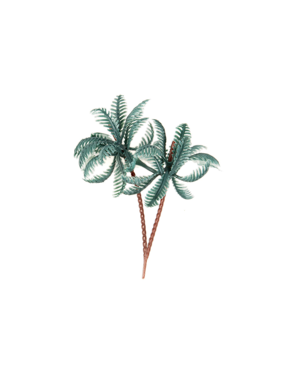 Décoration de gâteau palmier vert et marron en plastique