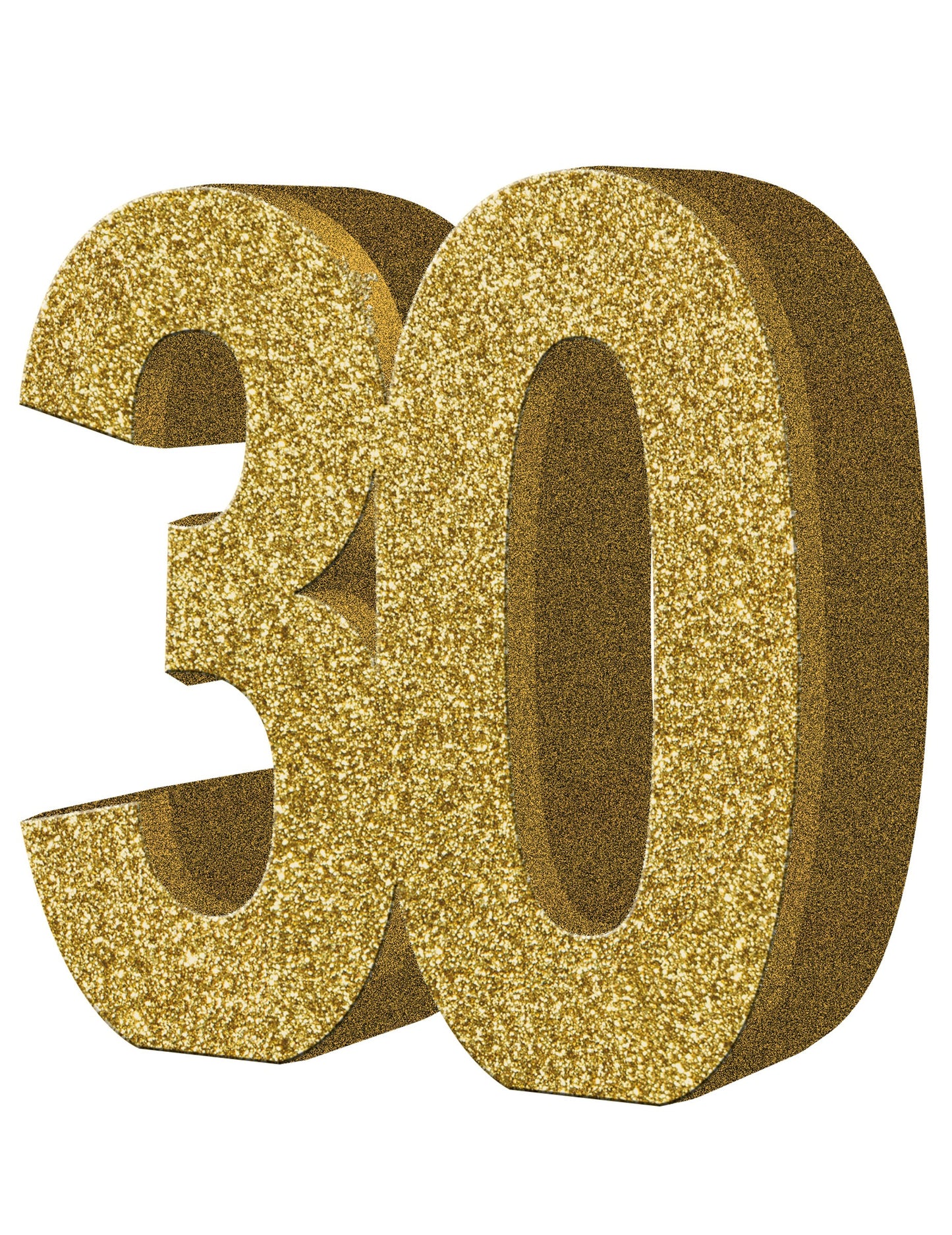 Dekorácia tabuľky 30 rokov zlato 20 x 20 cm