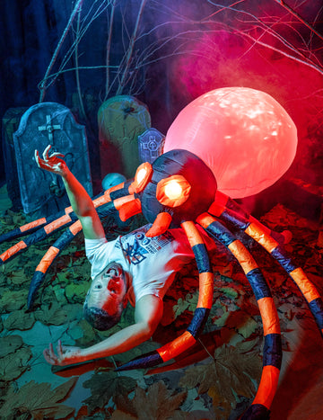 Obrovská nafukovacia dekorácia pavúkov 180 x 120 cm