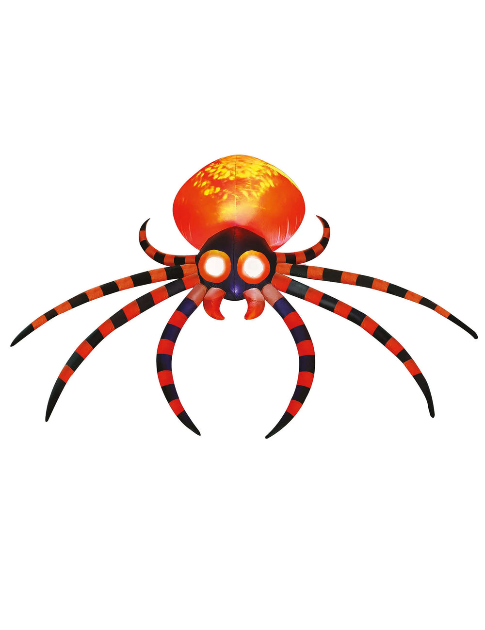 Vue de face de la décoration araignée gonflable pour Halloween
