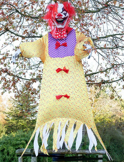 Halloween dekorácie strašidelný klaun visiaci 350 cm