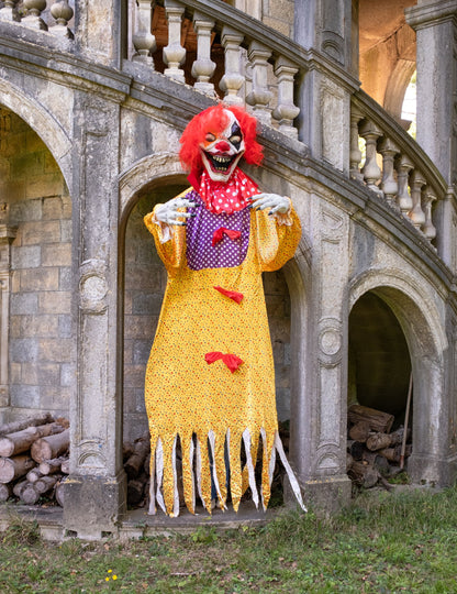 Halloween dekorácie strašidelný klaun visiaci 350 cm