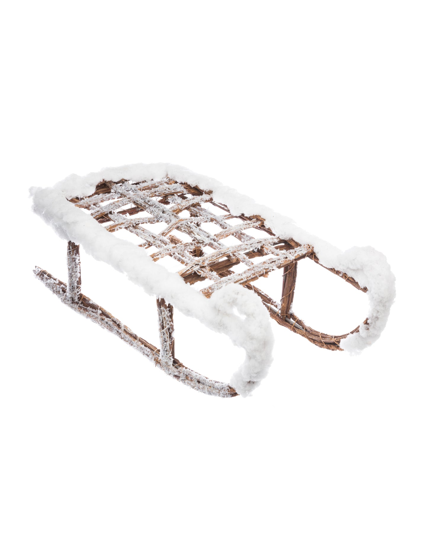 Dekorácia zasnežených saní 37,5 cm drevený