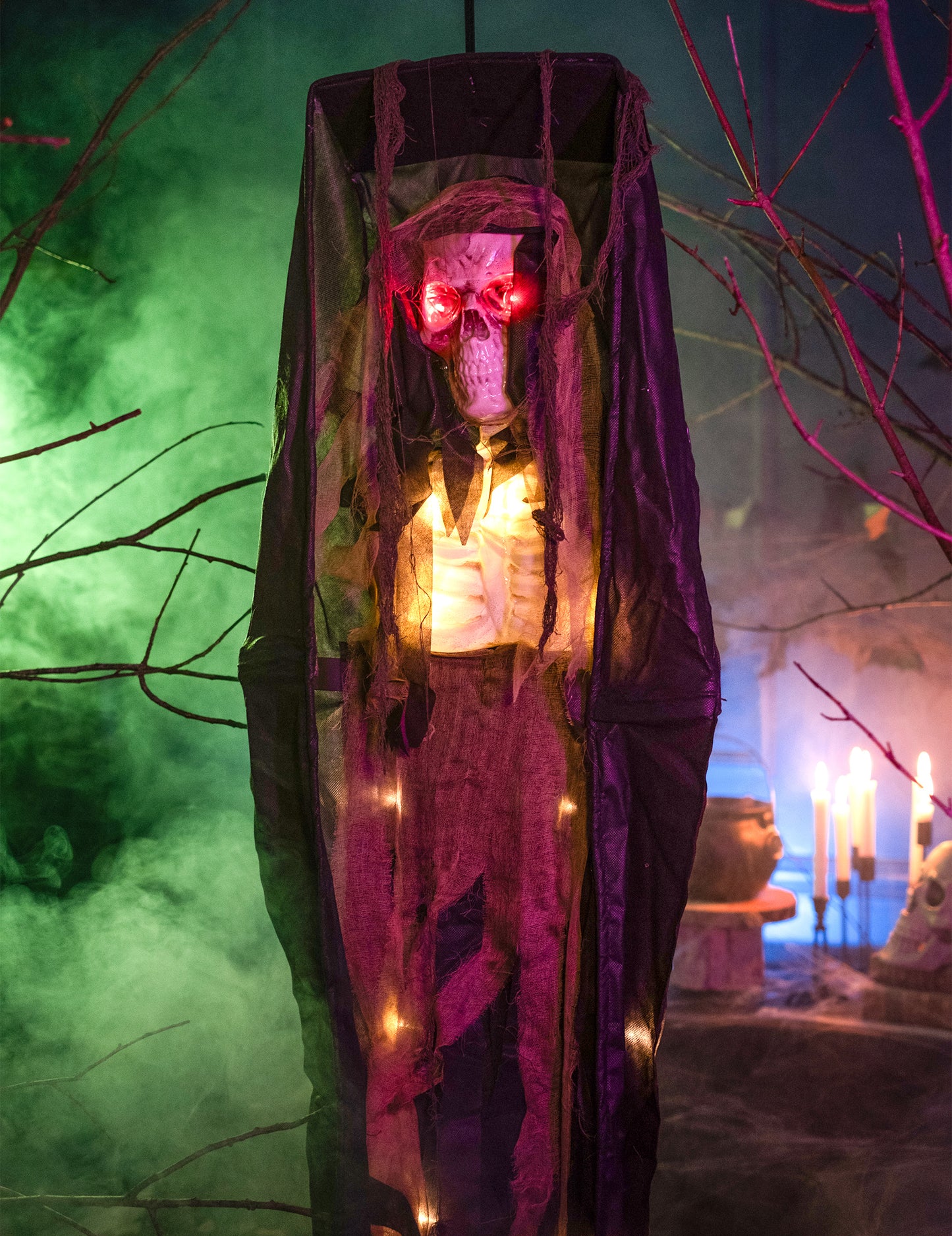 Svetelná dekorácia rakvy 160 cm