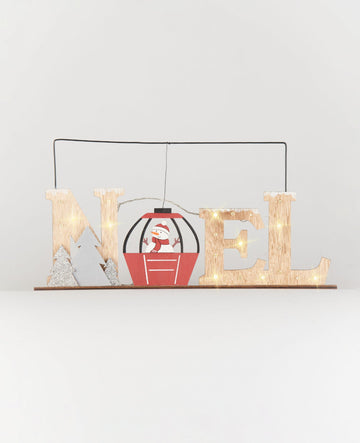 Vianočná svetelná dekorácia 22 x 44 cm drevený