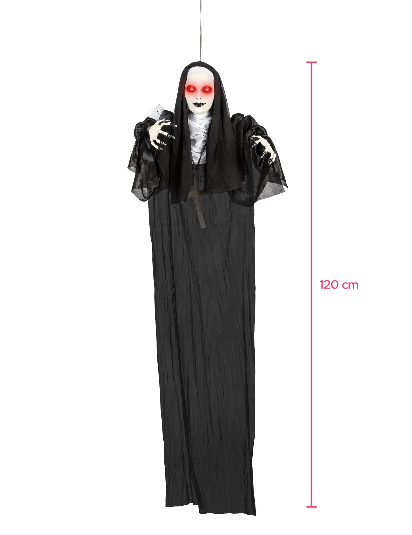 Závesná svietiaca dekorácia mníška 120 cm 