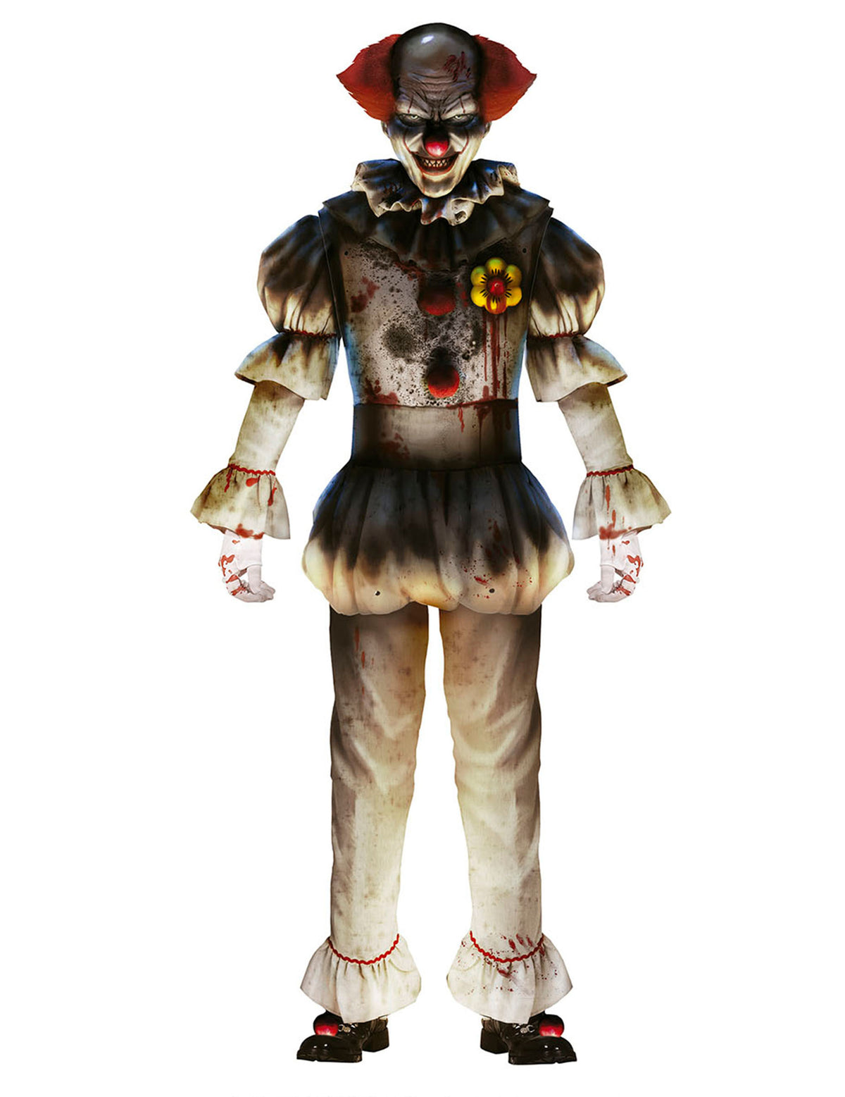 Vue de face de la décoration murale clown pour Halloween terrifiant