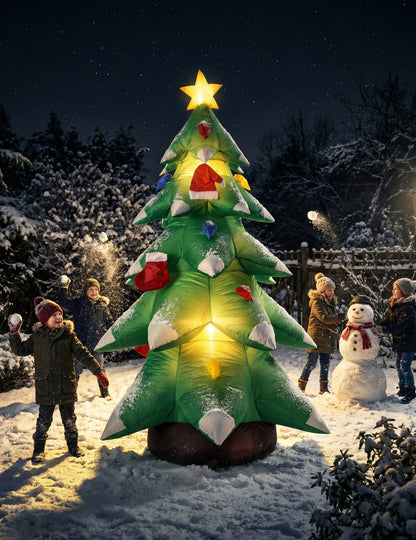 Nafukovacia a svietiaca vianočná stromčeková dekorácia 183 cm 