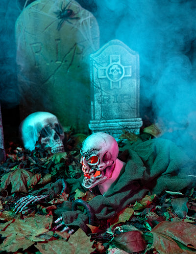 Svetelné a zvukové animované kostrové dekorácie Halloween
