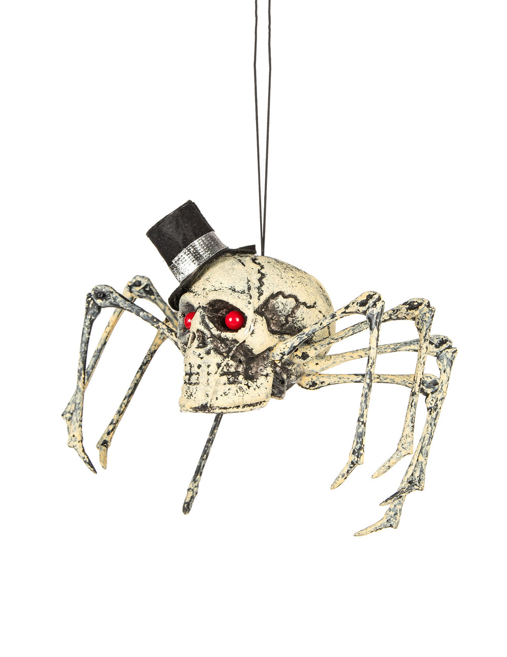 Vue de profil de la décoration squelette araignée Halloween