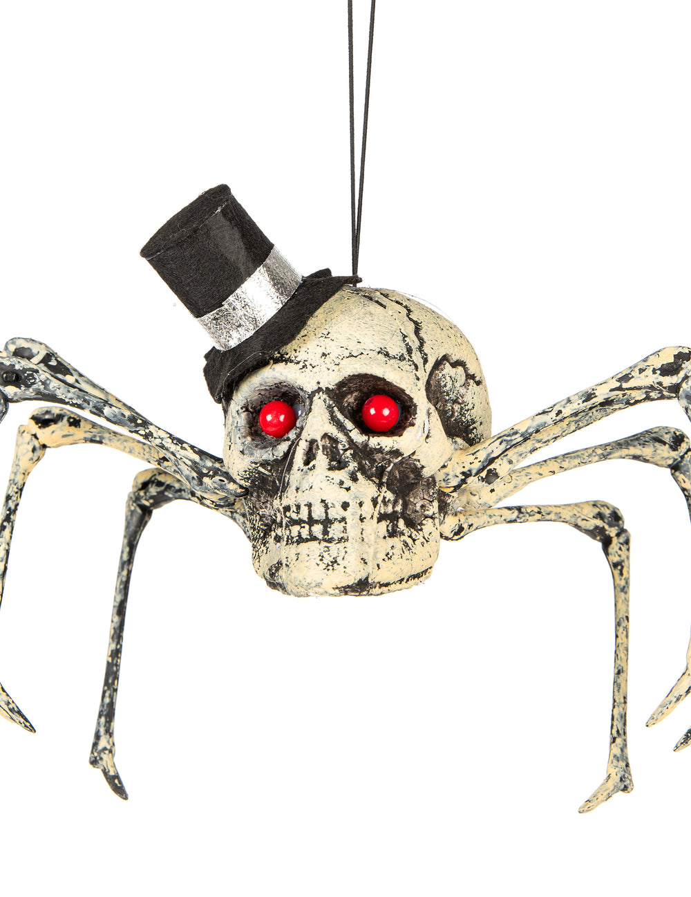 Vue de face de la décoration squelette araignée Halloween