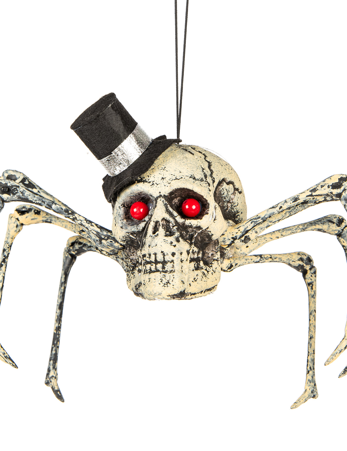 Vue de face de la décoration squelette araignée Halloween
