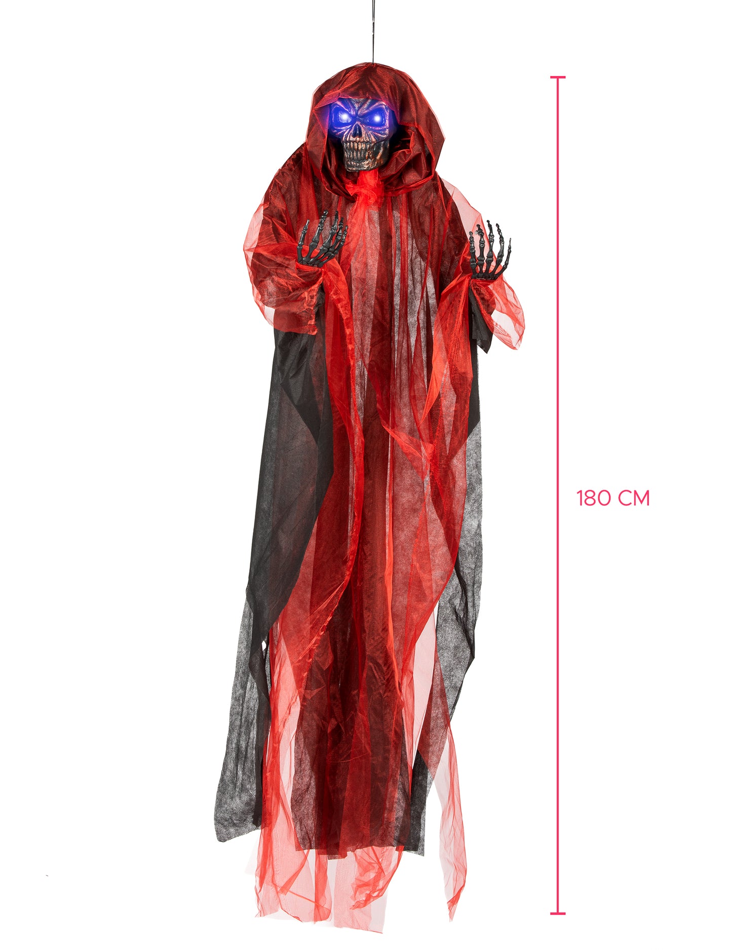 Červený démon visiaci dekorácia 180 cm