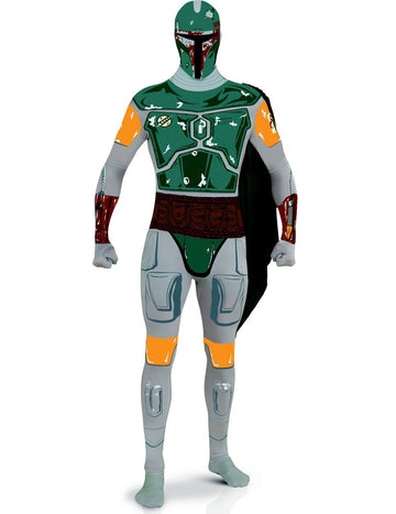 Druhý kostýmy pokožky Boba Fett Star Wars Adult