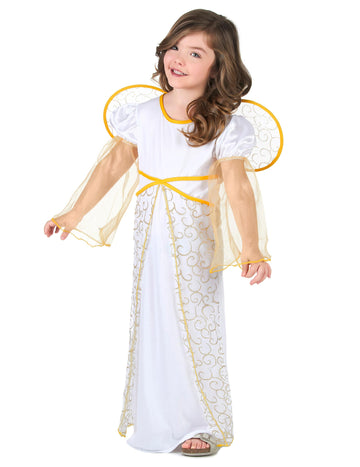 Biely anjel vianočný kostým pre dievčatá