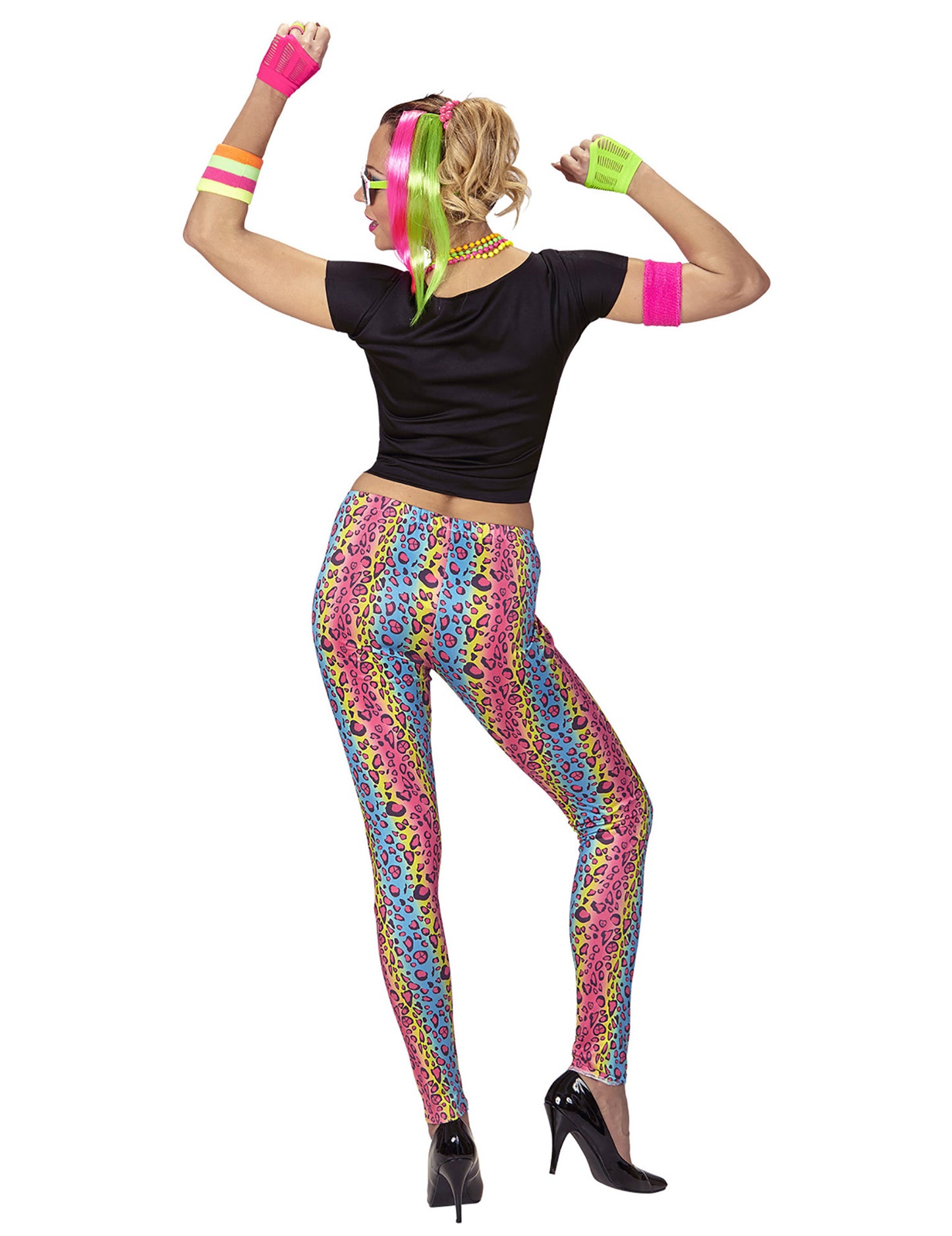 80. roky maskujte tlačenú viacfarebnú ženu Panther