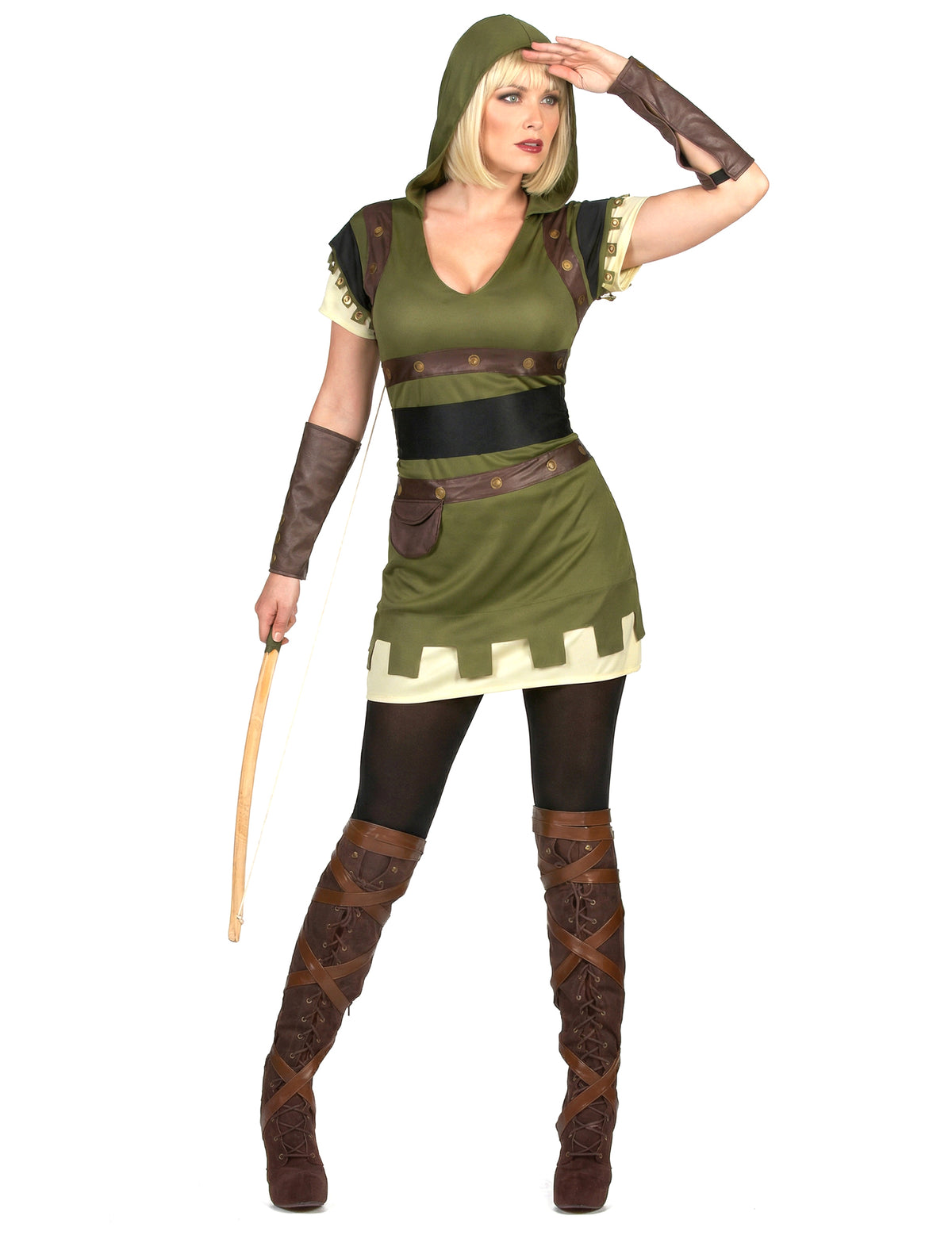 Accessoire d'arc du déguisement archer vert des bois