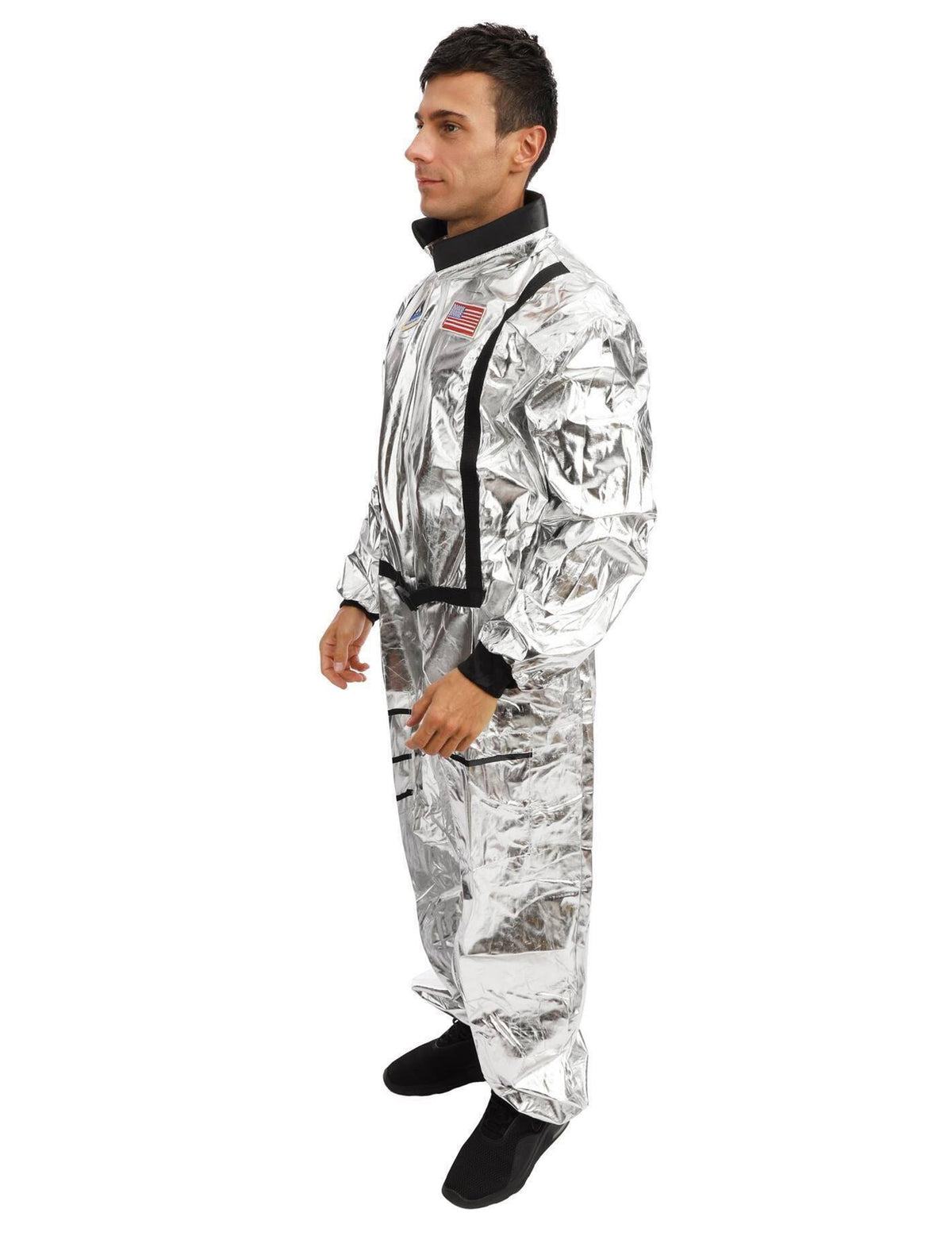 Vue de profil du déguisement d'astronaute pour homme adulte