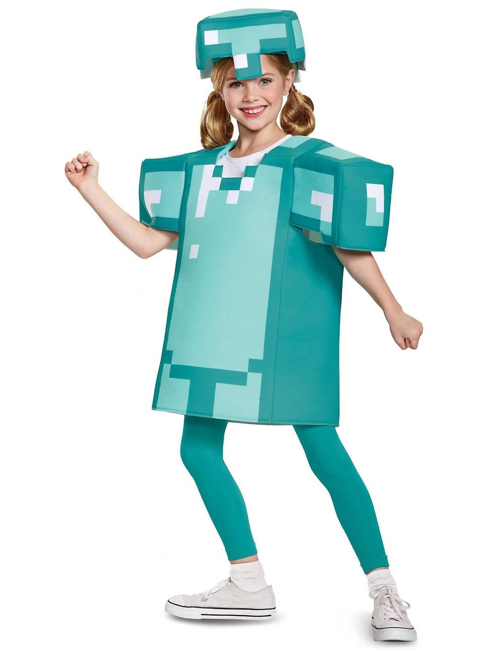 Predný pohľad na detský kostým brnenia Minecraft