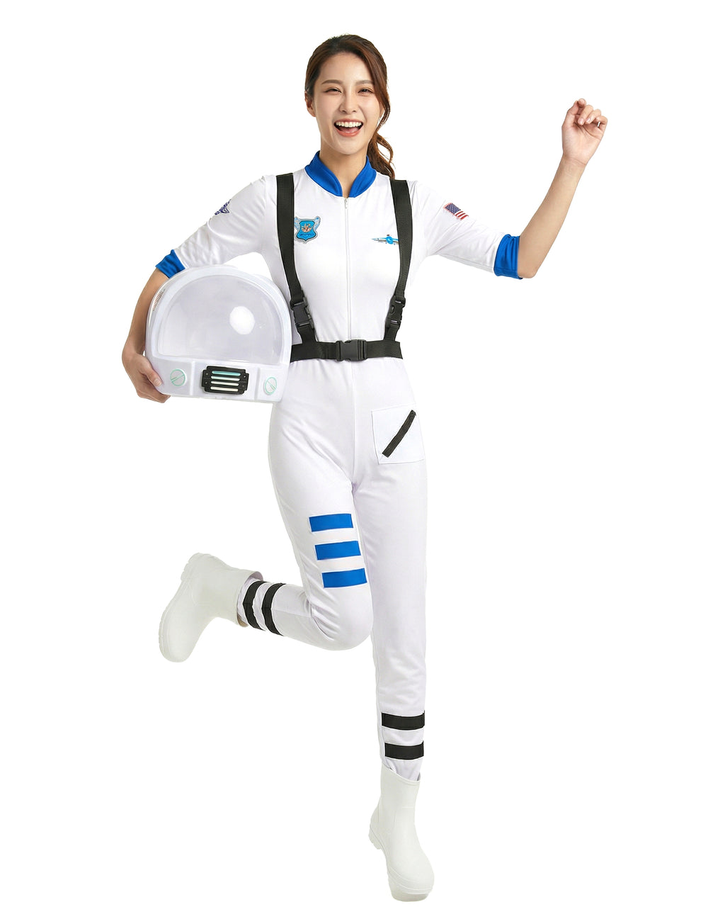 Vue d'ensemble du déguisement astronaute pour femme