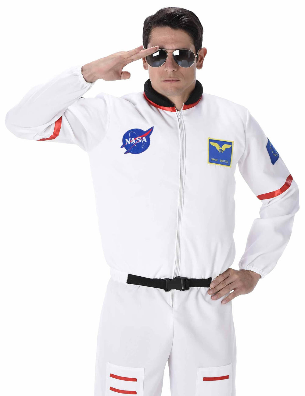 Detailný záber na trup kostýmu astronauti pre muž