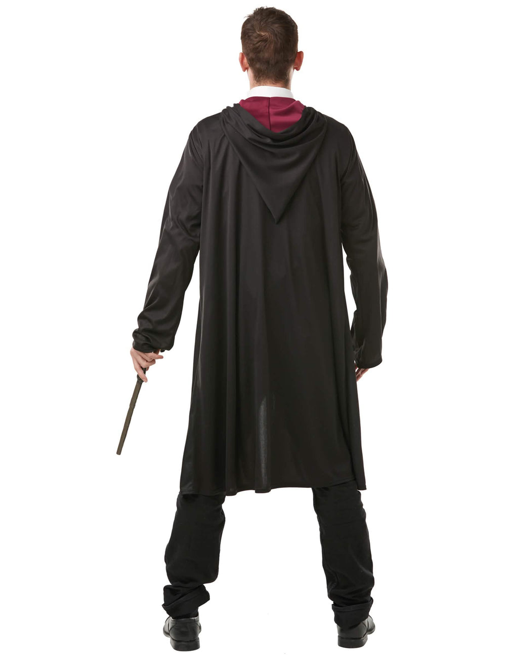 Pohľad zozadu na kostým s doplnky Harry Potter