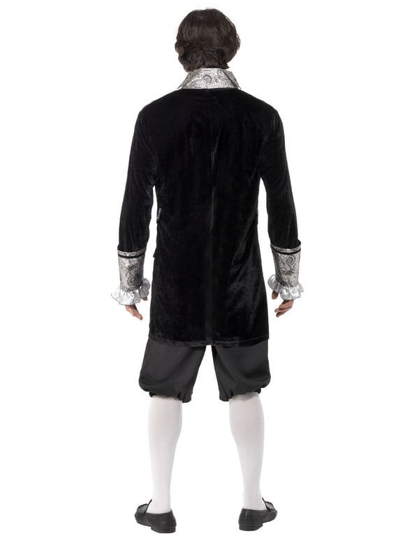 Vue de dos du déguisement baroque pour homme