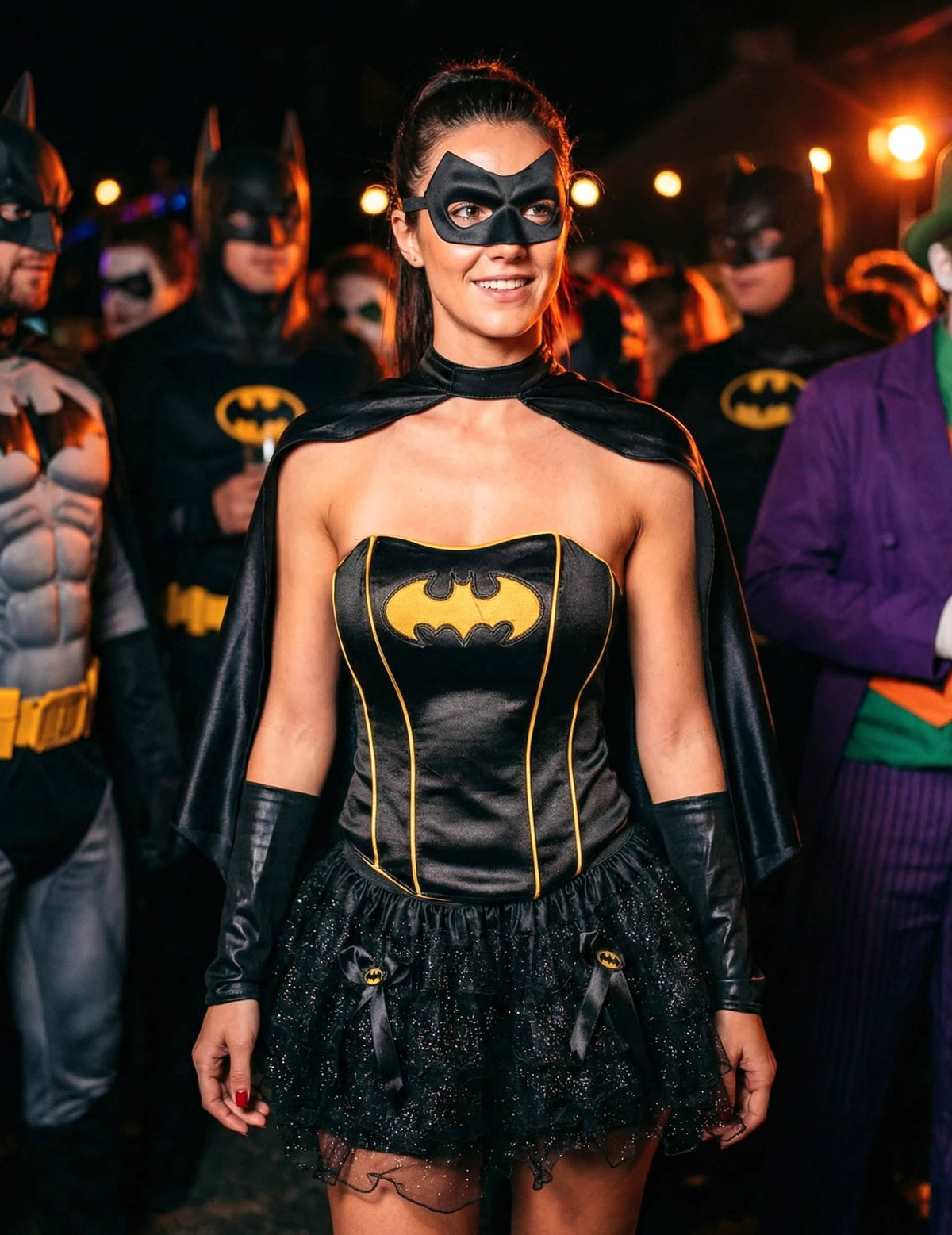 Situácia obklopená Batmanom z kostýmu sexi Batgirl™ pre ženu