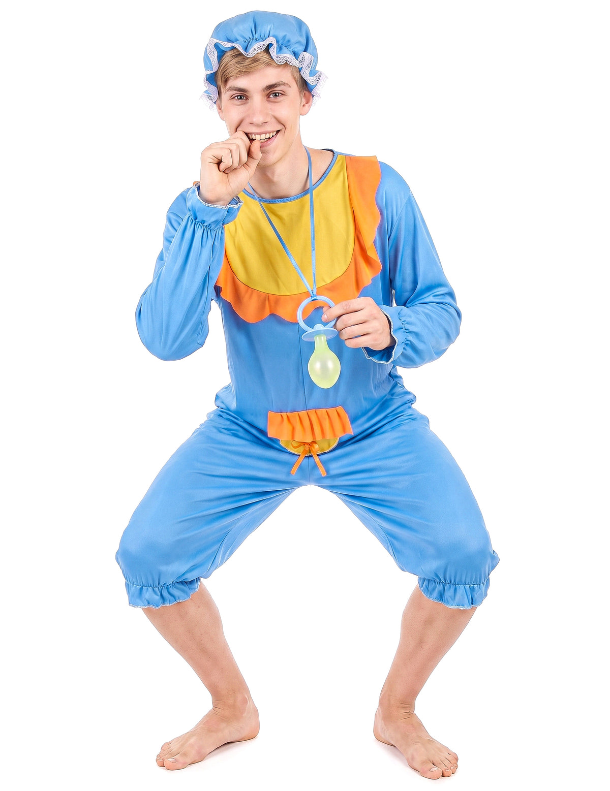 Modrý a žltý detský kostým mužov