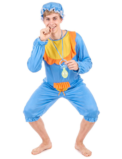 Modrý a žltý detský kostým mužov