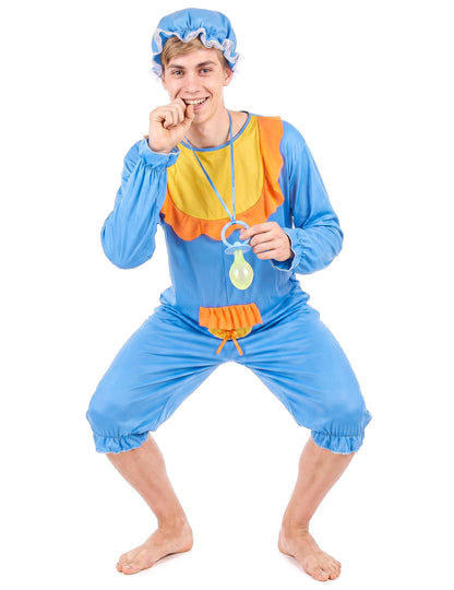 Modrý a žltý detský kostým mužov
