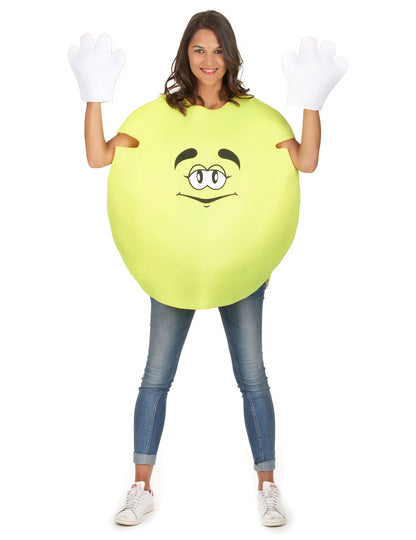 Gants blancs fournis avec le déguisement de bonbon pour adulte