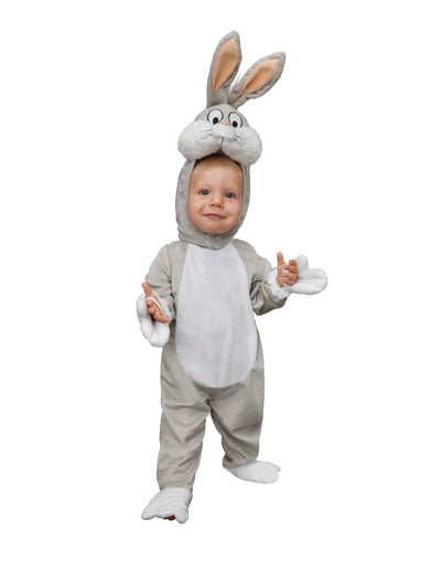 Déguisement Bugs Bunny™ pour bébé gris et blanc