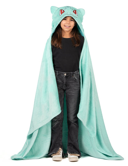 Kostým Bulbasaur Pokémon™ detský polarový pléd s kapucňou 