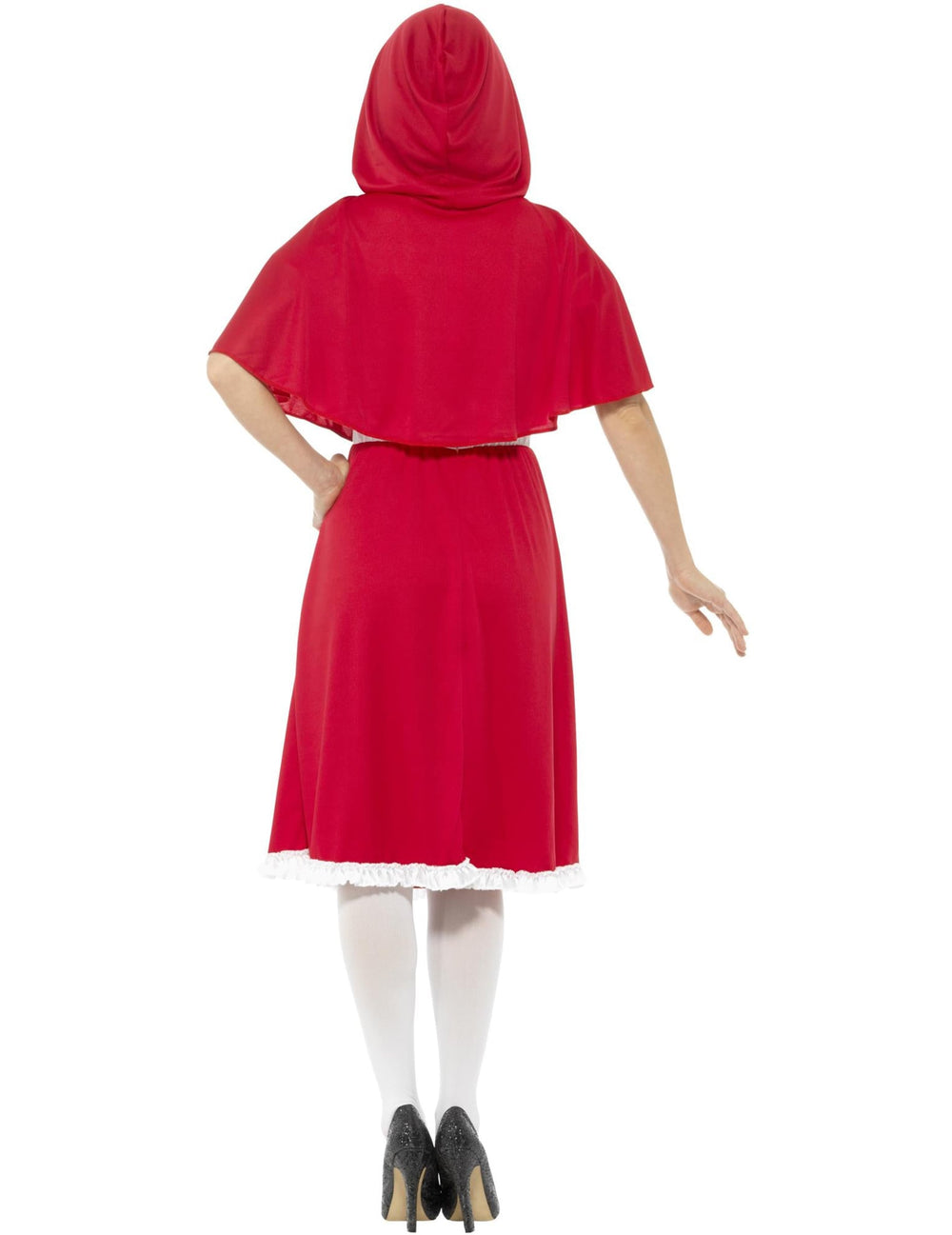 Vue de dos du déguisement chaperon rouge de conte