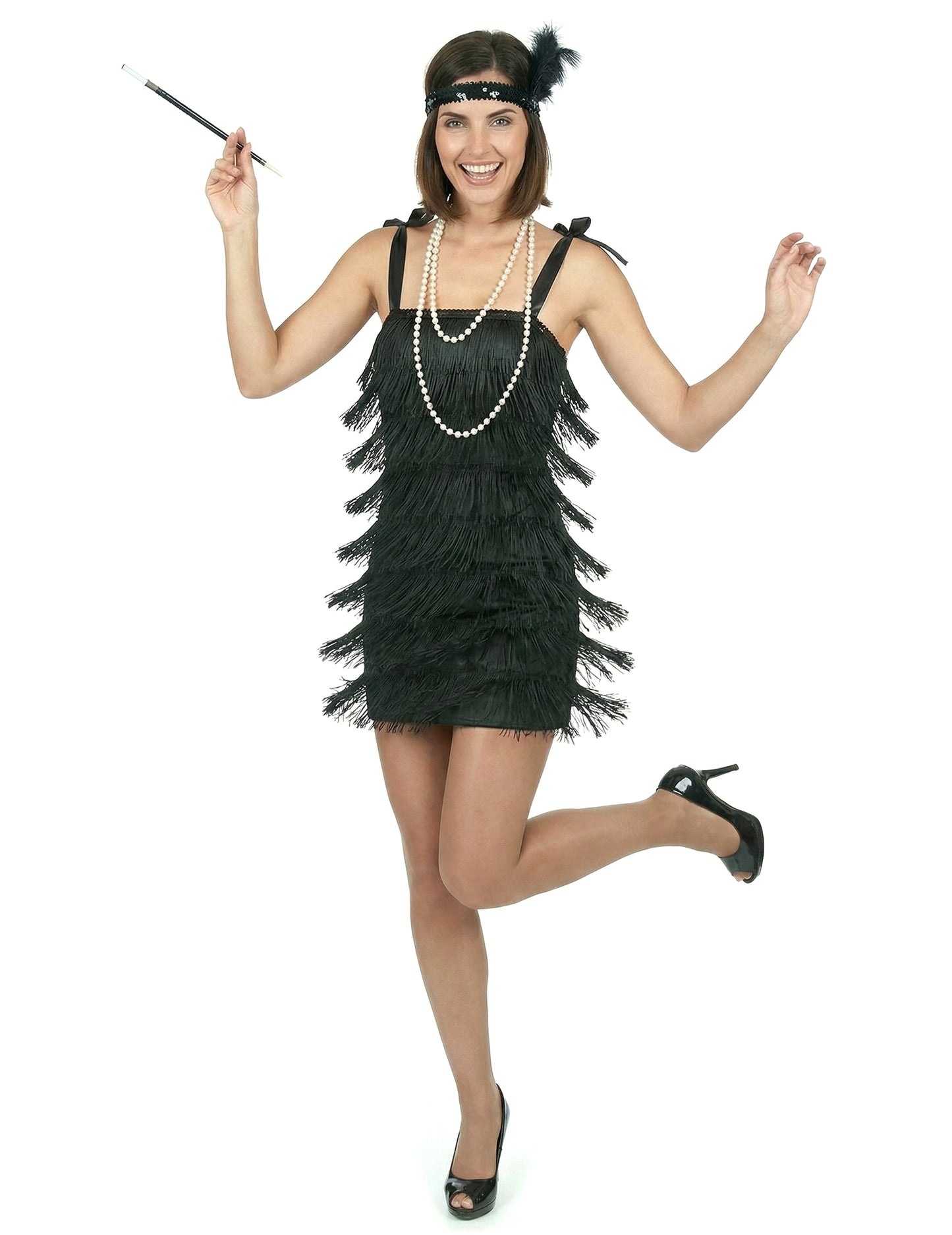 Black Charleston kostým s ženskými strapcami