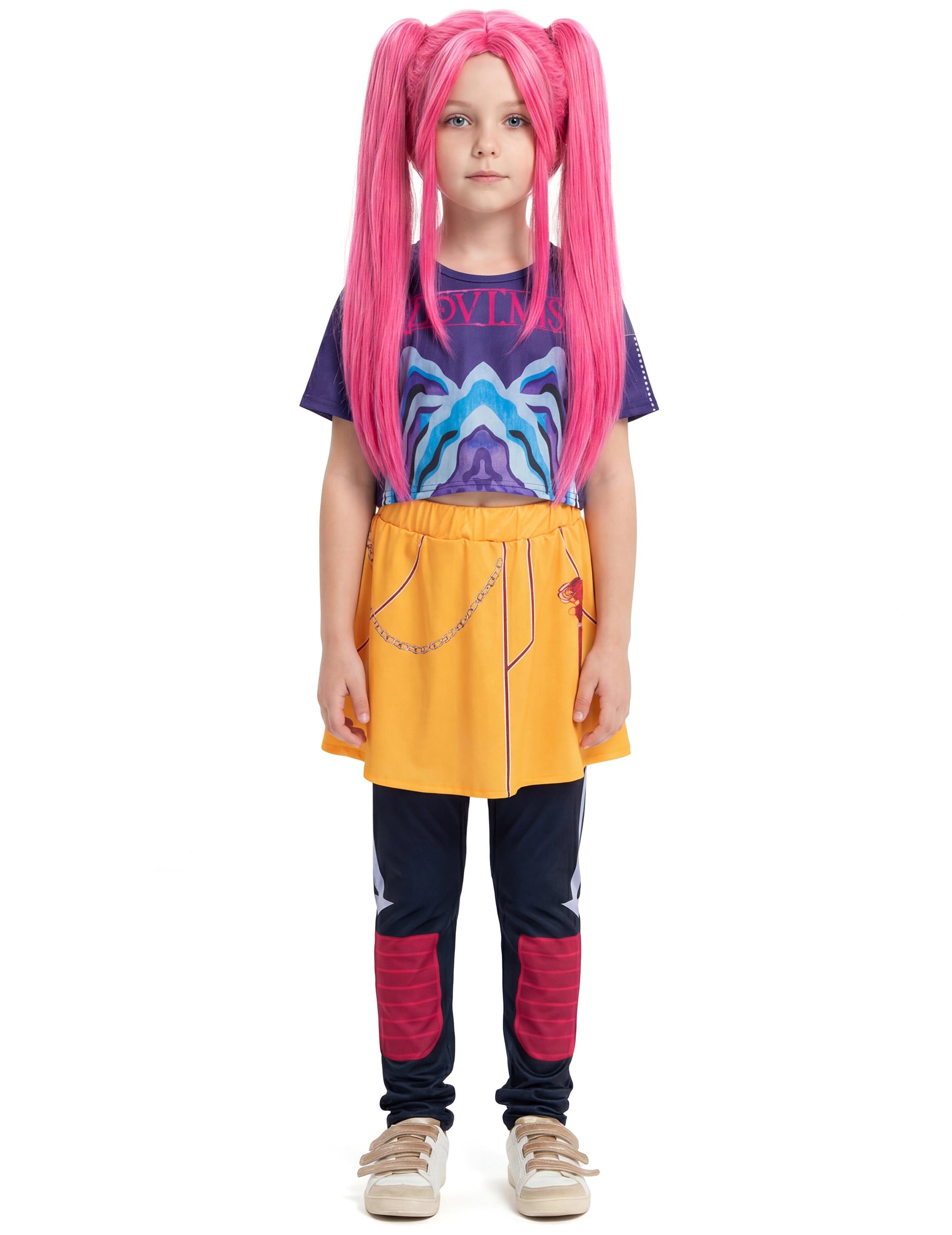 Vue de face du déguisement Chasseuse de démon Kpop