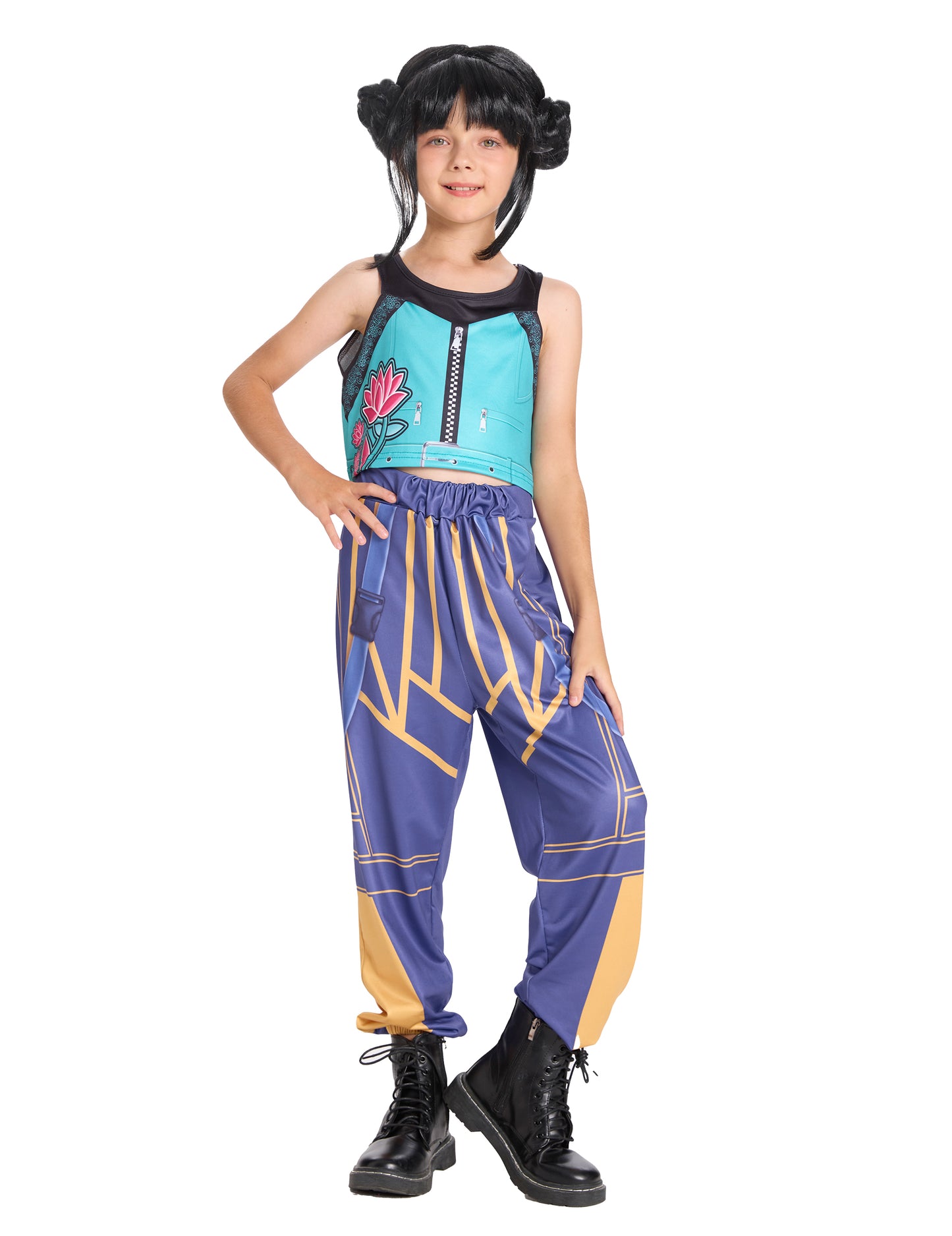 Kostým lovkyne démonov Kpop v nohaviciach pre dievča 