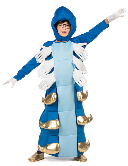 Detský kostým s modrým húsenicou