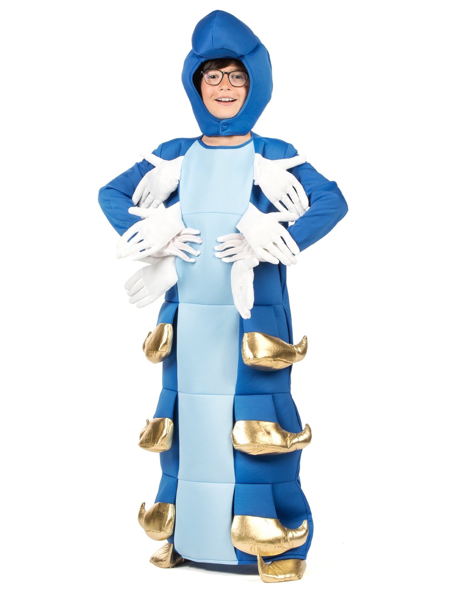 Detský kostým s modrým húsenicou