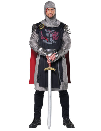 Vue de face du déguisement Chevalier Médieval pour homme