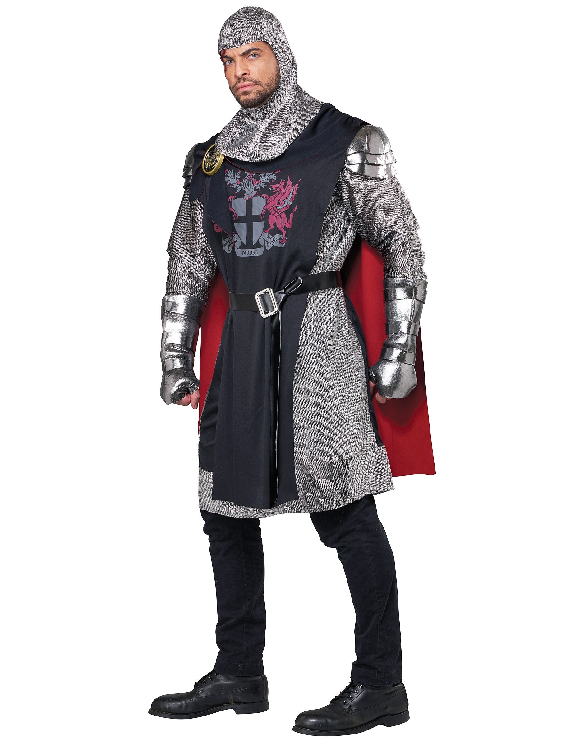 Vue de trois-quart du déguisement Chevalier Médieval pour homme