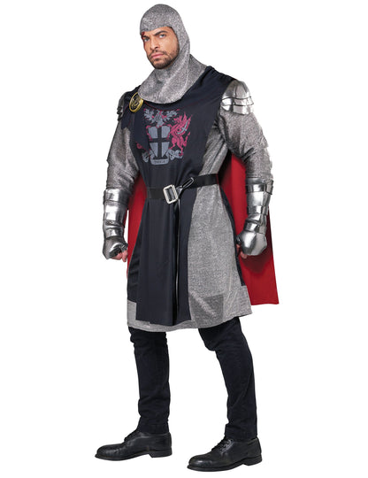 Vue de trois-quart du déguisement Chevalier Médieval pour homme