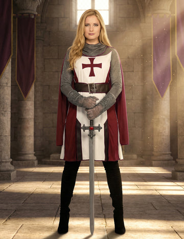 Luxusný dámsky kostým templárskeho rytiera 