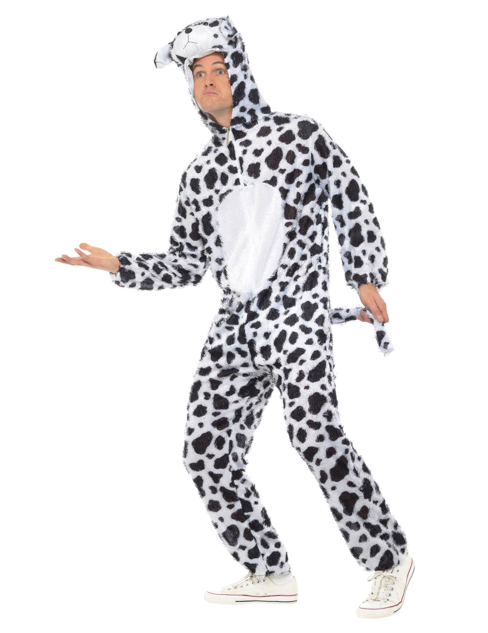 Vue de profil du déguisement de chien dalmatien pour adulte